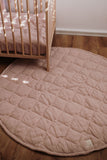 Muslin Round Quilted Play Mat 120cm