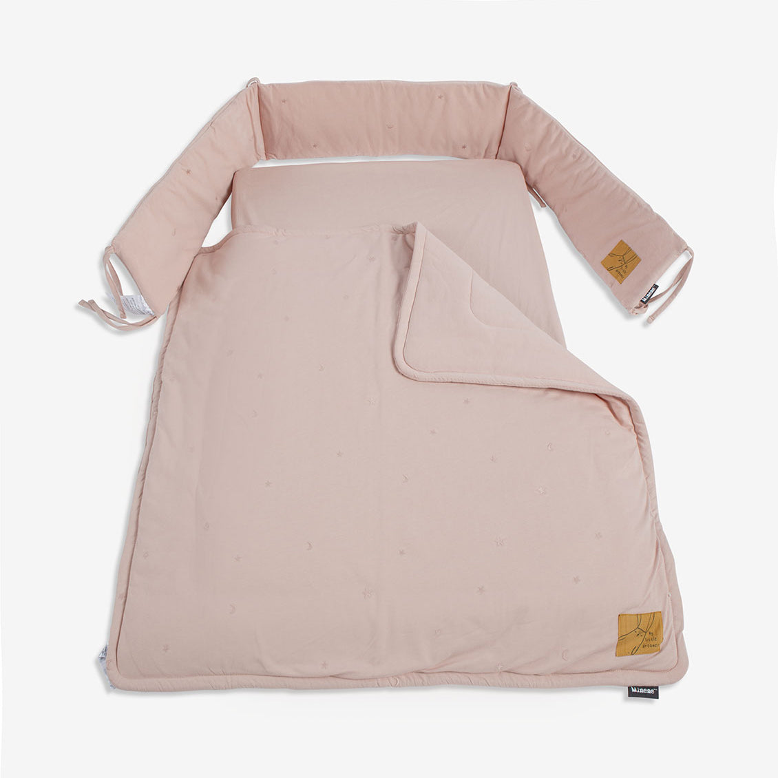Jersey Baby Bed Bundle EMB -  Antique Pink