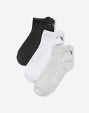 Minene Footie Socks - pack of 3 pairs - White / Grey