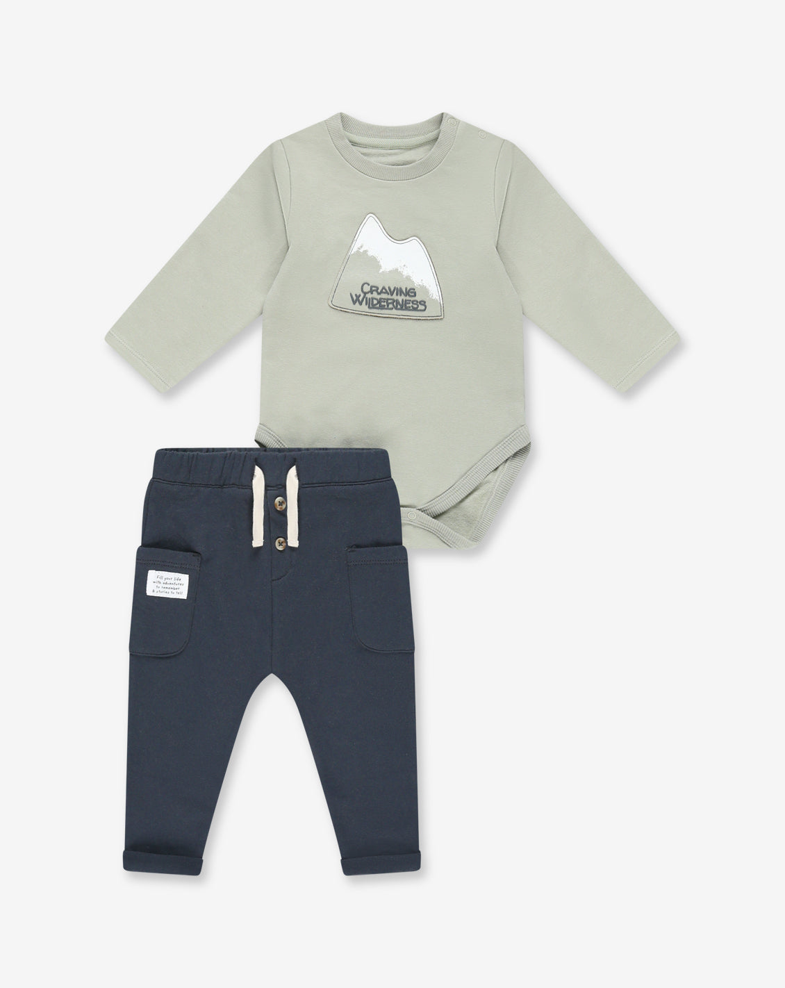 フランネルボディスーツ＆パンツセット D1