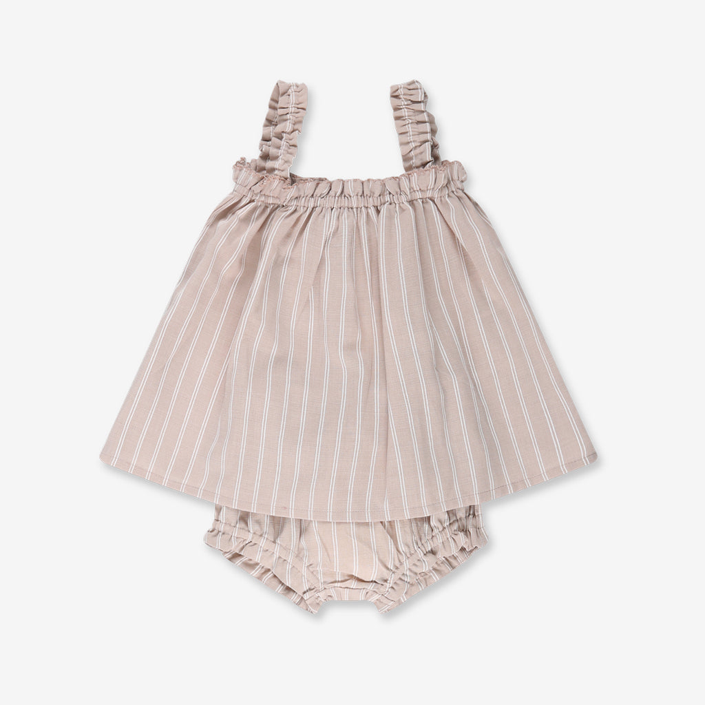 Straps Woven Dress & Bloomer H05
