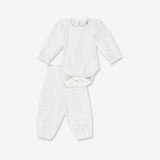 Puffy Sleeves BodySuit & Woven Bloomer Set H19