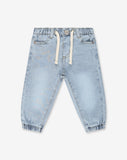 Jeans With Elastic Hem J