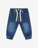 Jeans With Elastic Hem J - S24