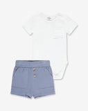 Boys Bodysuit & Muslin Short Pants Set WB15