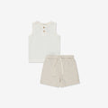 Tank Top & Striped Jogger Shorts Pants WB22