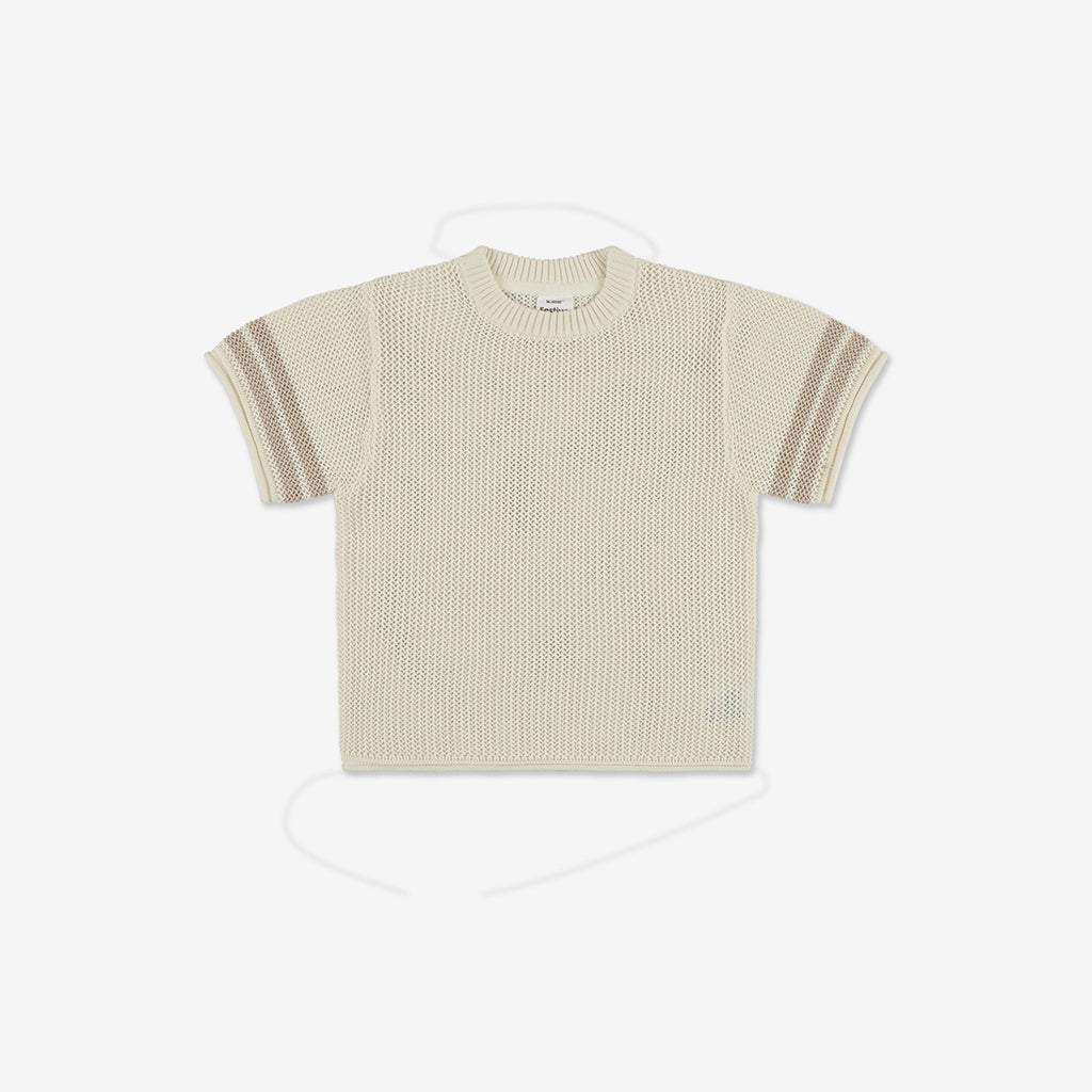 Oversize Crochet T-Shirt with Stripes CR - CR7
