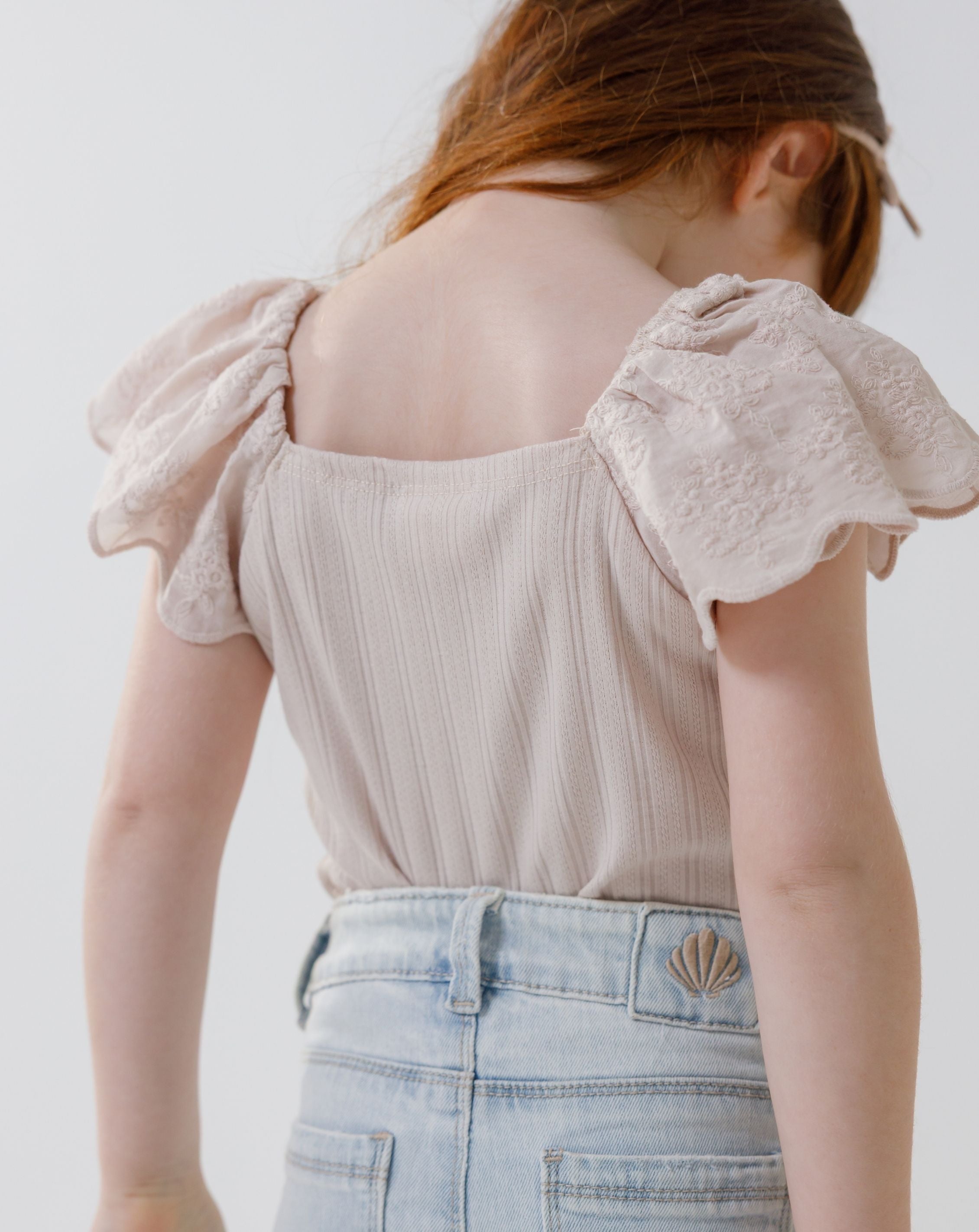 Frilled Sleeve Tee H - H11