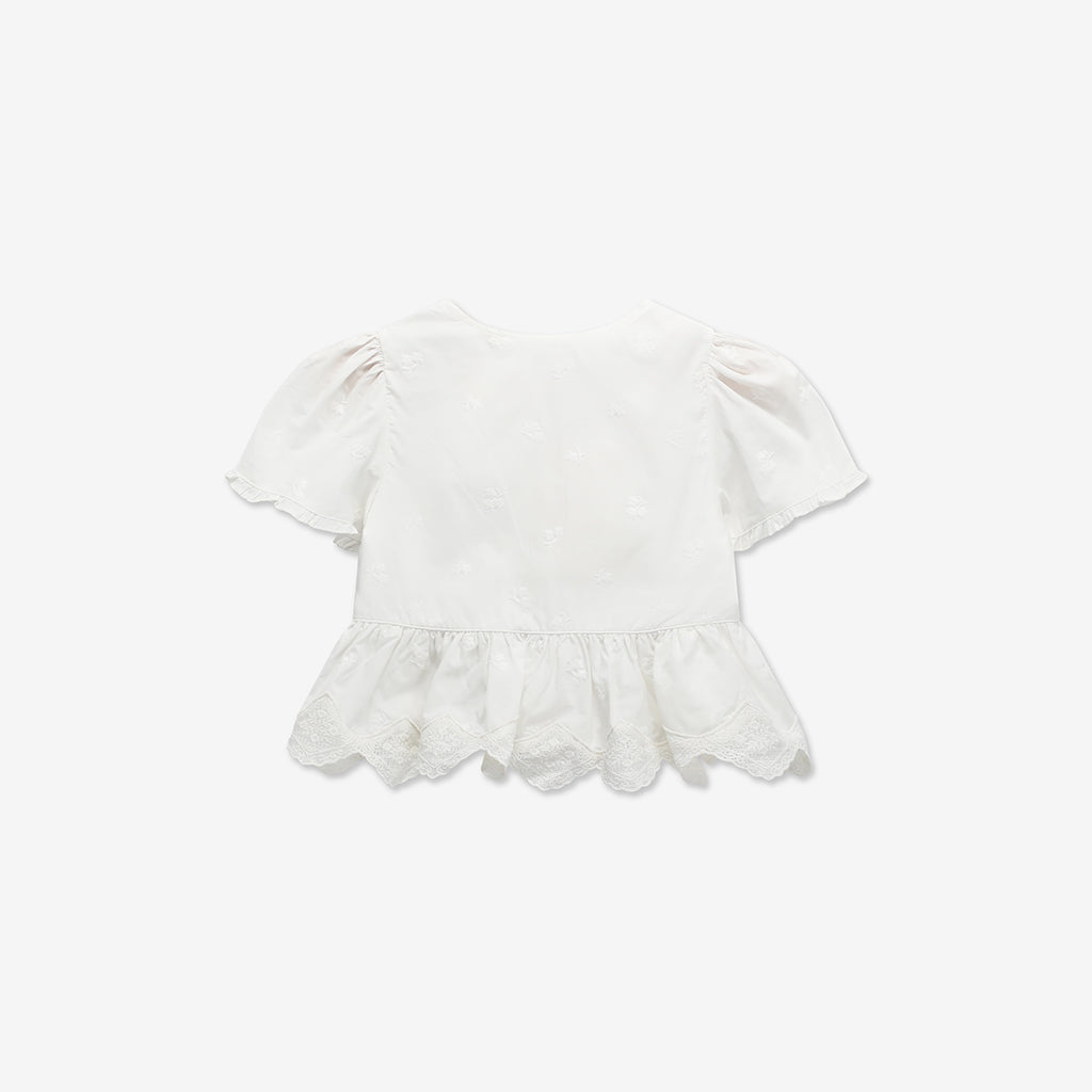 Peplum & Bows Woven Shirt H - H14