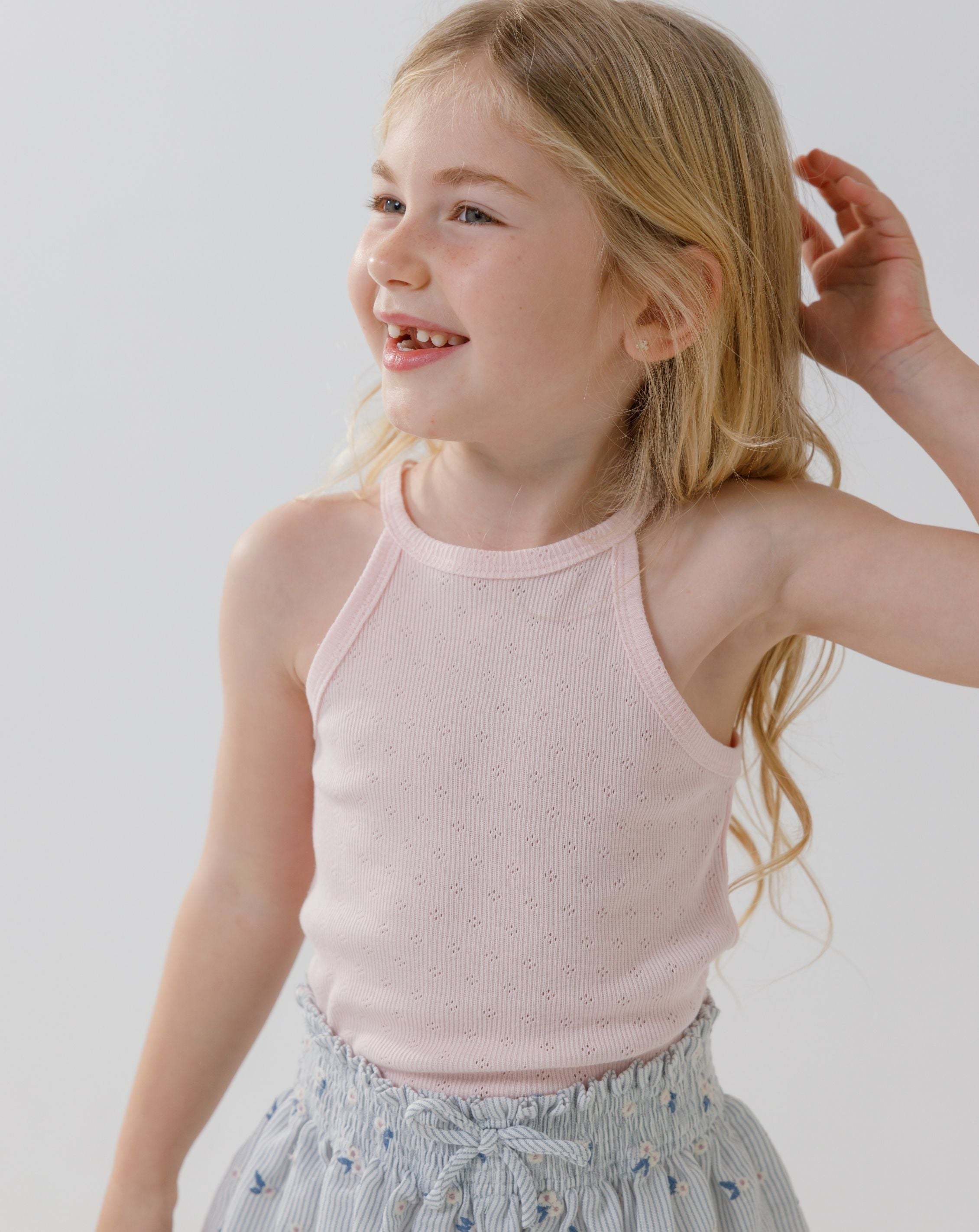 Collar Tank Top with Tied Back H30