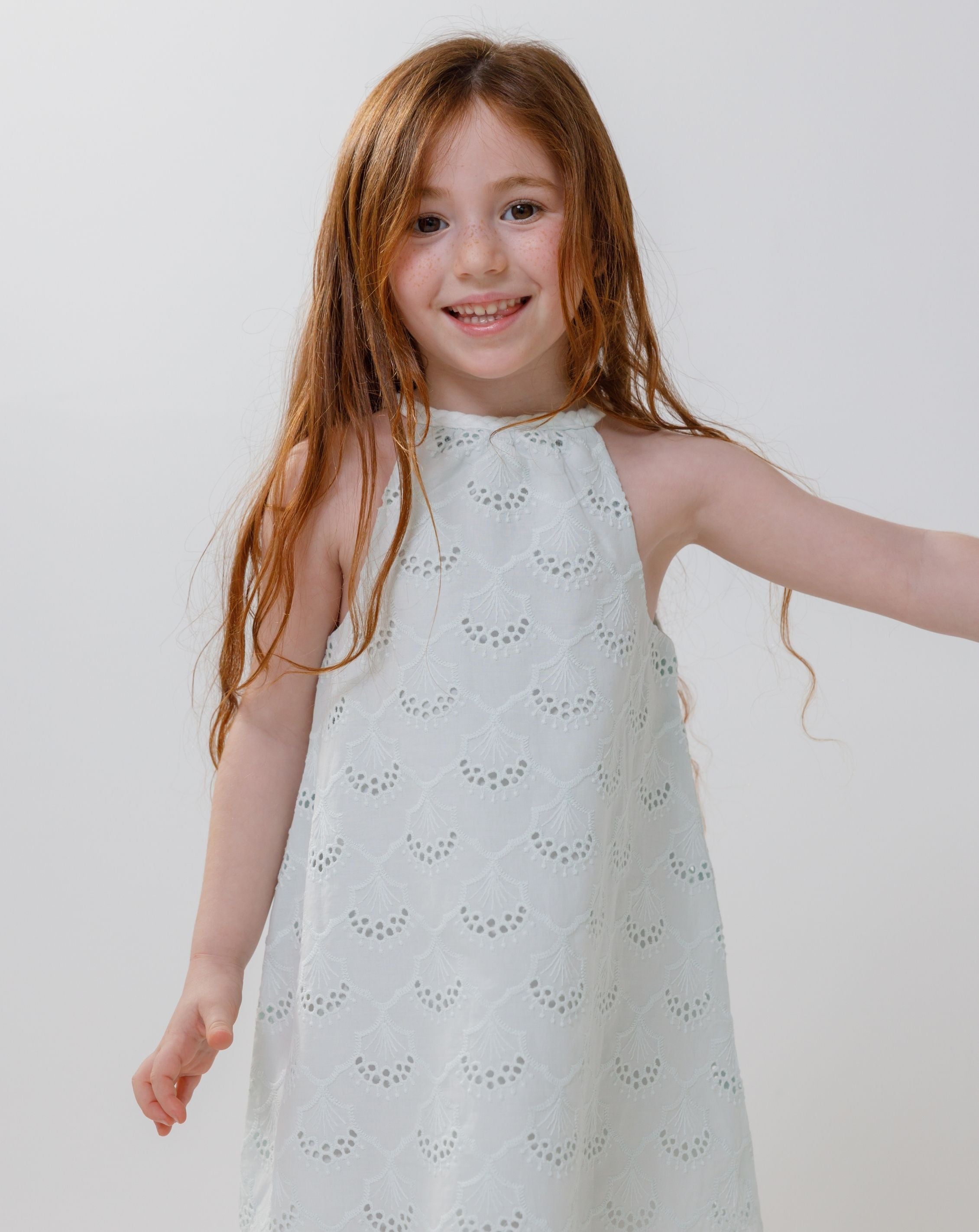Embroidered Dress With Braid Strap H34