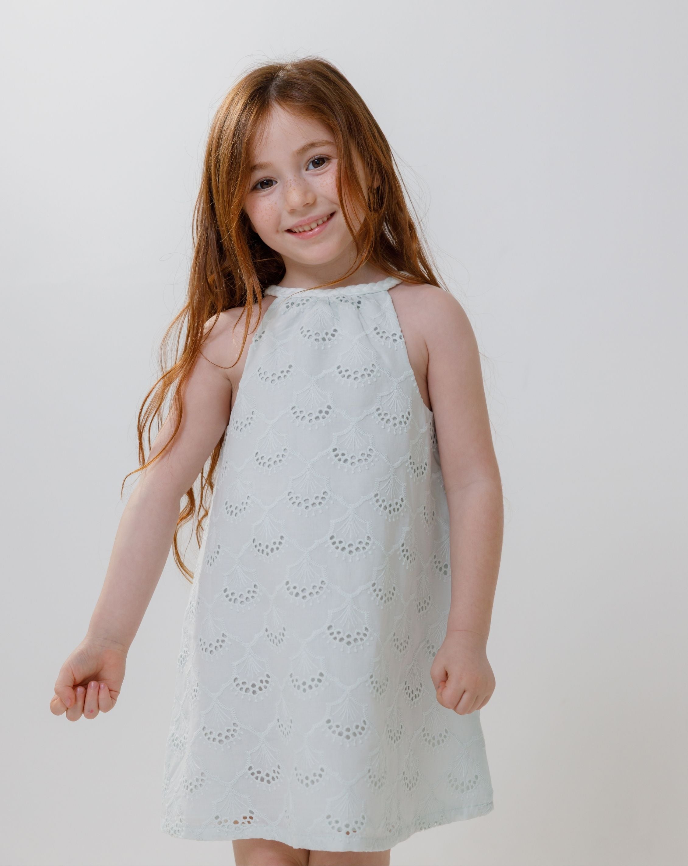 Embroidered Dress With Braid Strap H34
