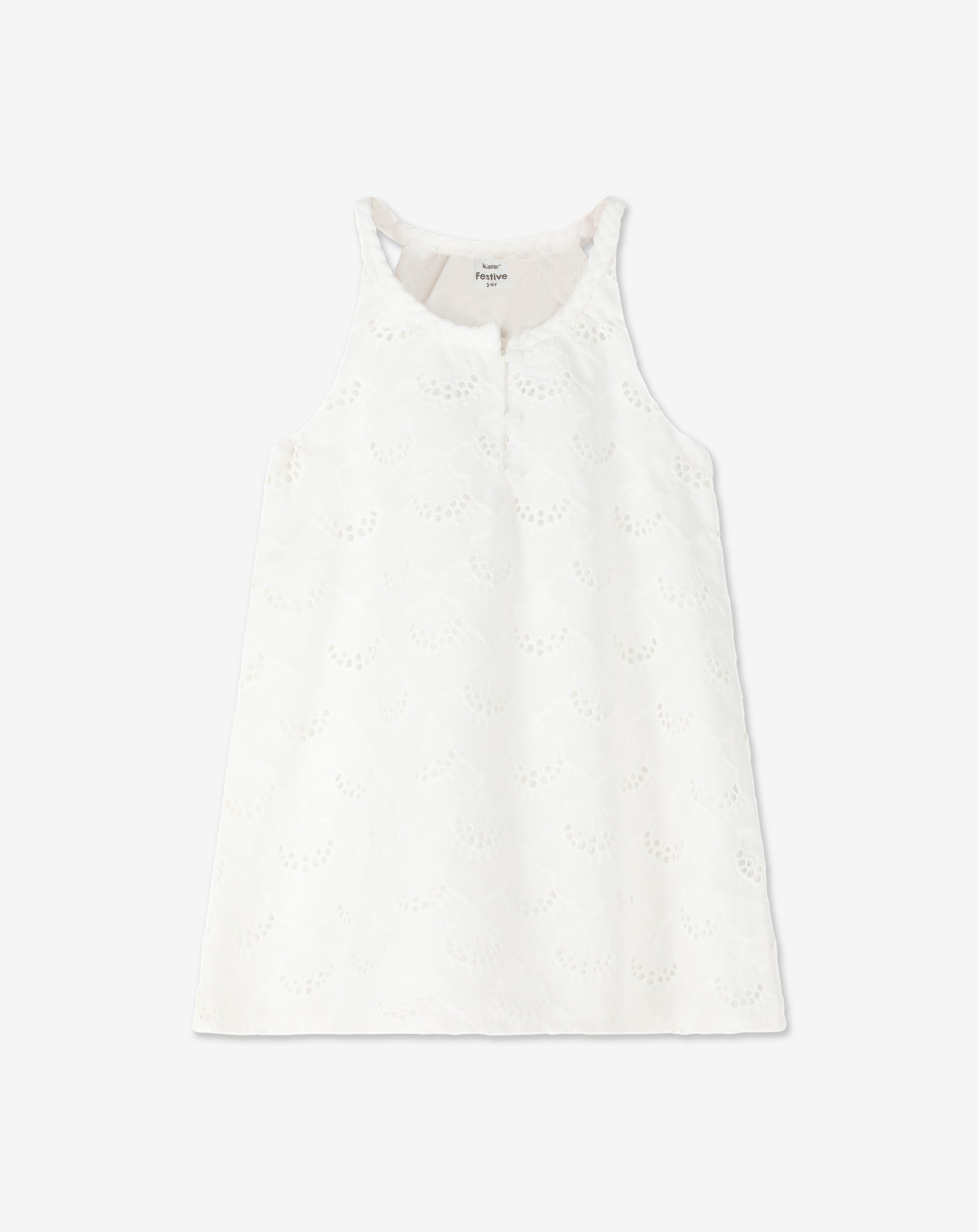 Embroidered Dress With Braid Strap H34