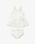 Embroidered Strappy Dress & Bloomers Set - H40