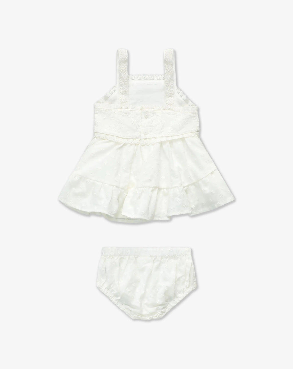Embroidered Strappy Dress & Bloomers Set - H40