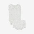 Pointelle Bodysuit with Collar & Pants Set RIB - RIB1