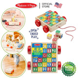 Melissa & Doug Classic alphabet Block cart
