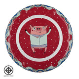 SuperSOSO! CARTOONS Round Plates - Girl-ish