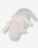 3 Pack Pointelle & Pique Bodysuits P