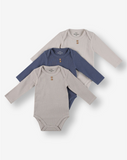 3 Pack Pointelle & Pique Bodysuits P