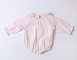 Bodysuit With Embroidery Ruffle Collar BR