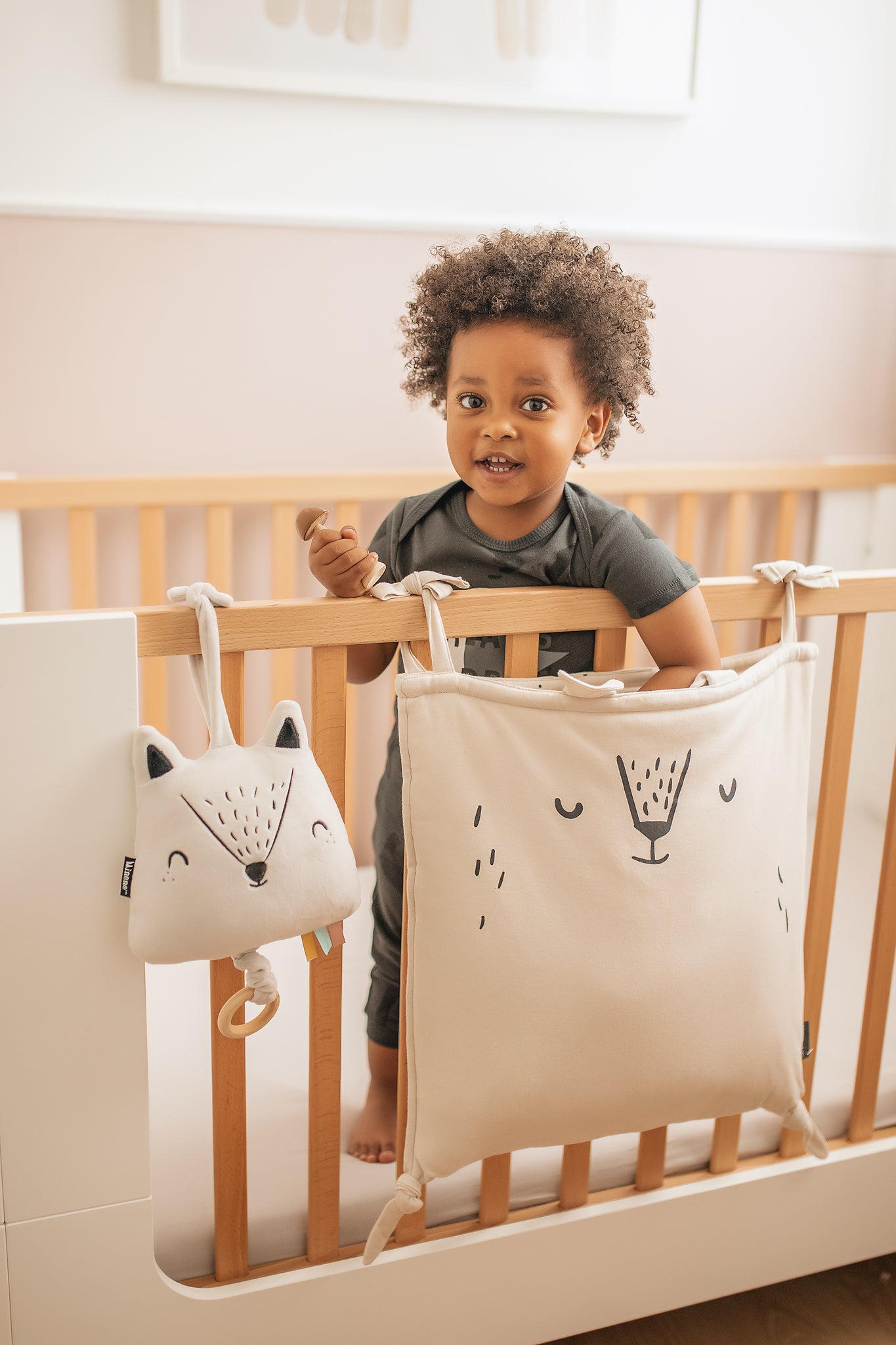 Baby Soft Music Toy - LIGHT GREY FOX