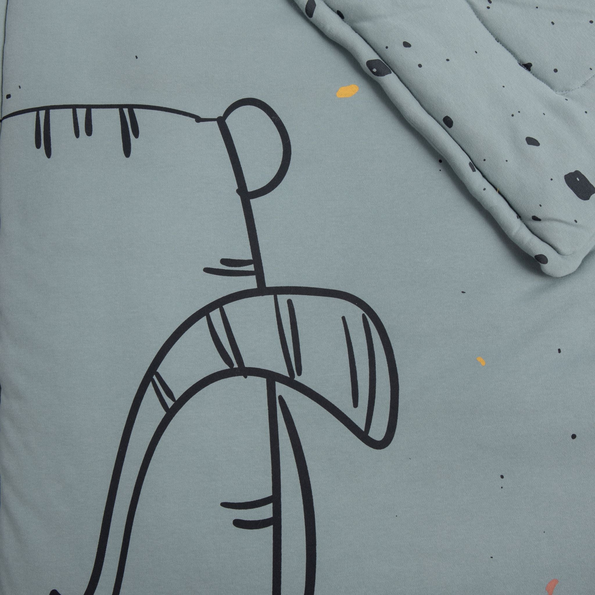 Large Winter Double Sided Quilt 85x115 cm - Jungle Story!