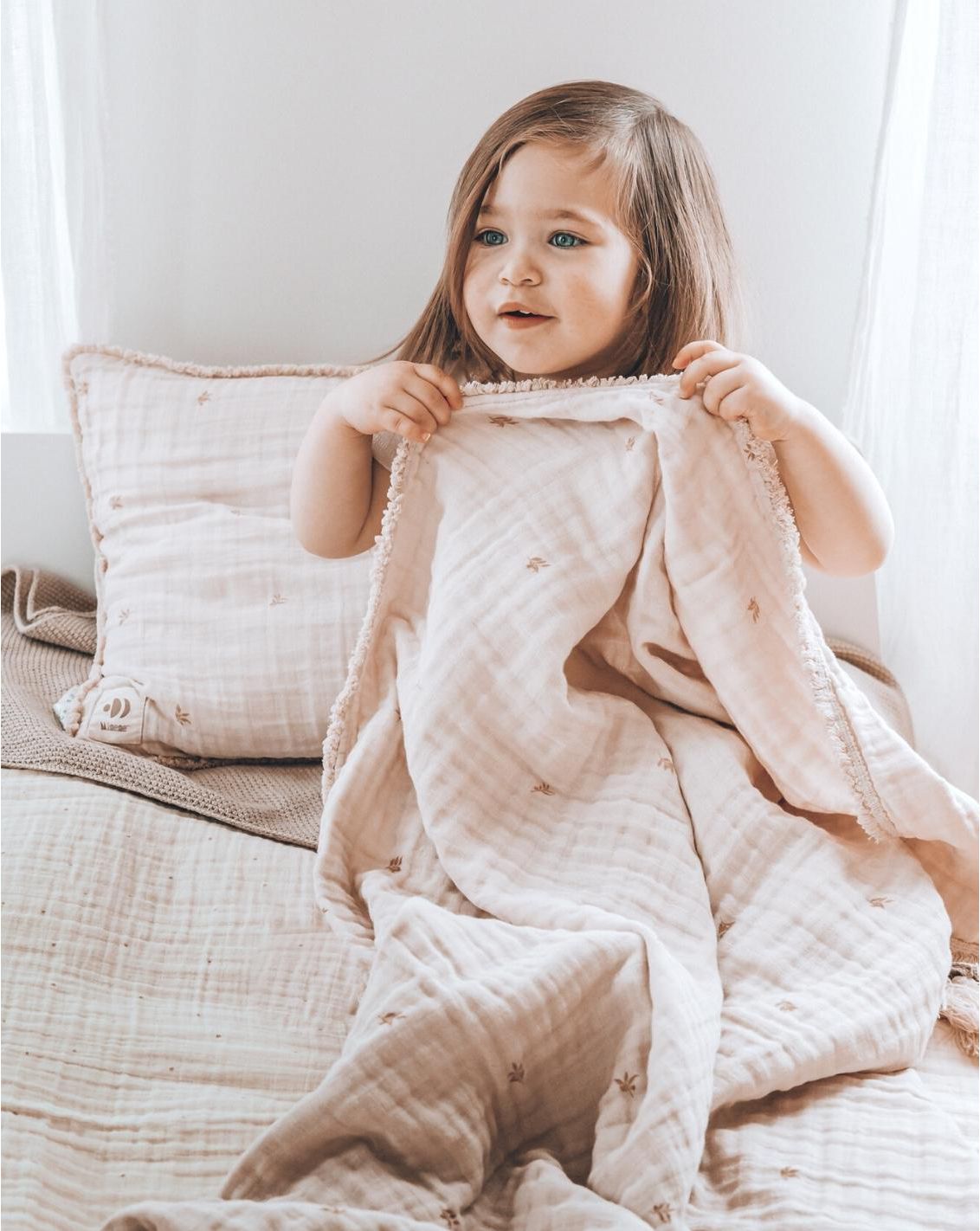 Muslin Blanket With Fringes 75*100cm