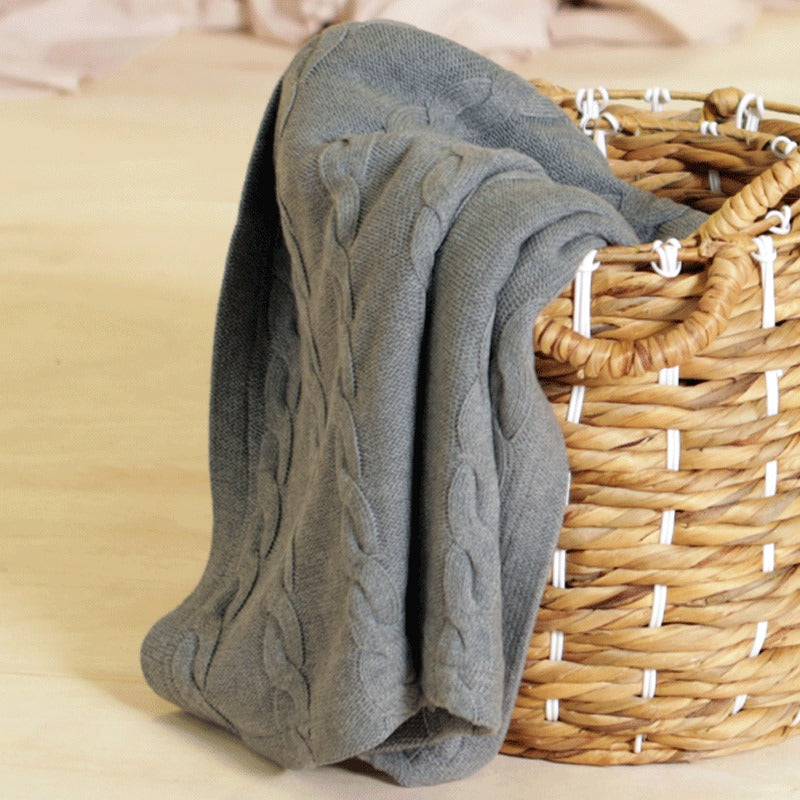 Double Sided Blanket - Knitted & Puffy 100 x 75 cm