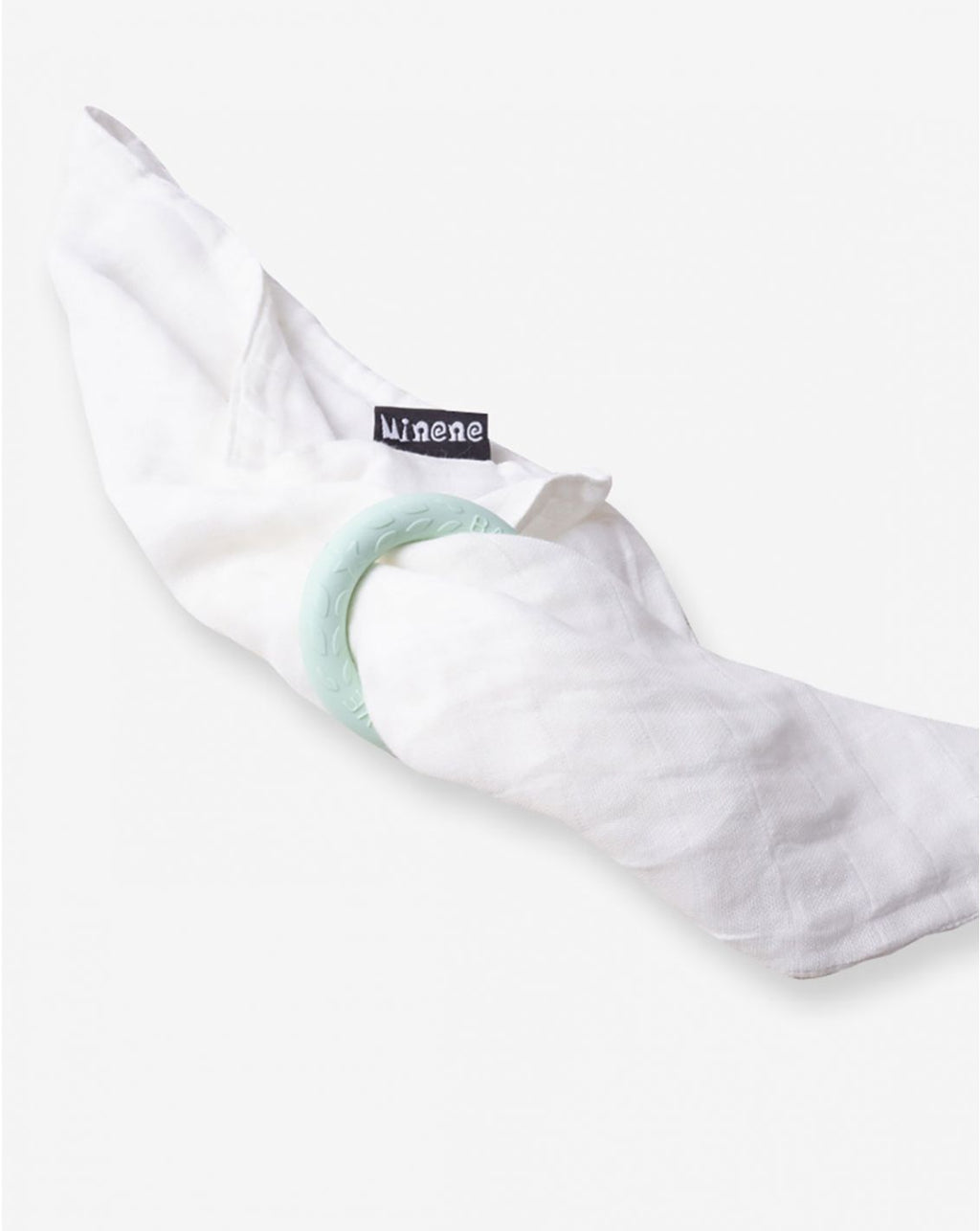 Bamboo Muslin with Silicone Baby Teething Ring