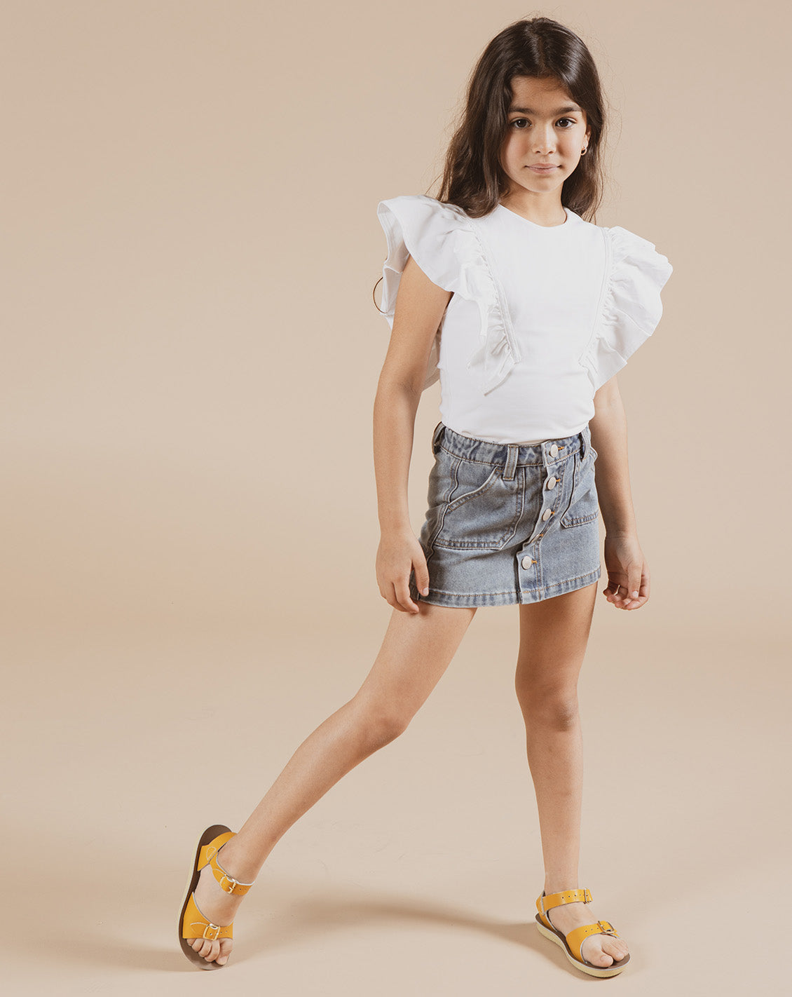 Bodysuit with Ruffle Sleeves