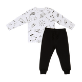 Shirt & Pants Set KC - Printed Light Grey