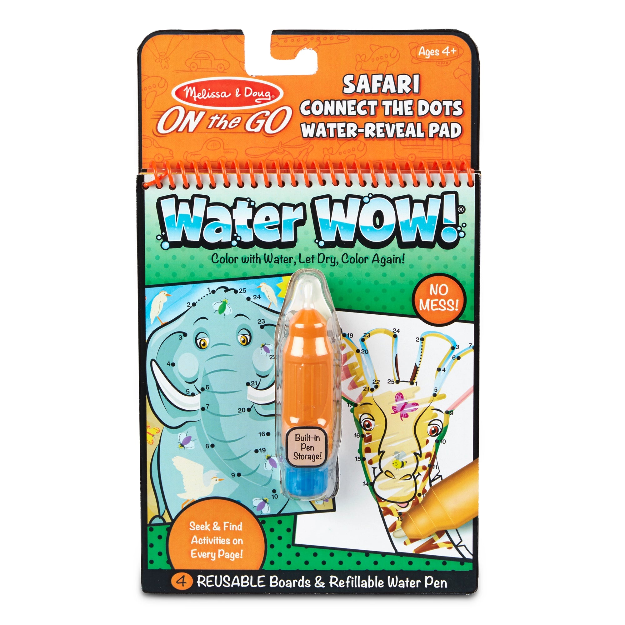 Reusable Water Wow! Connect the Dots Safari - On the Go Travel Activity