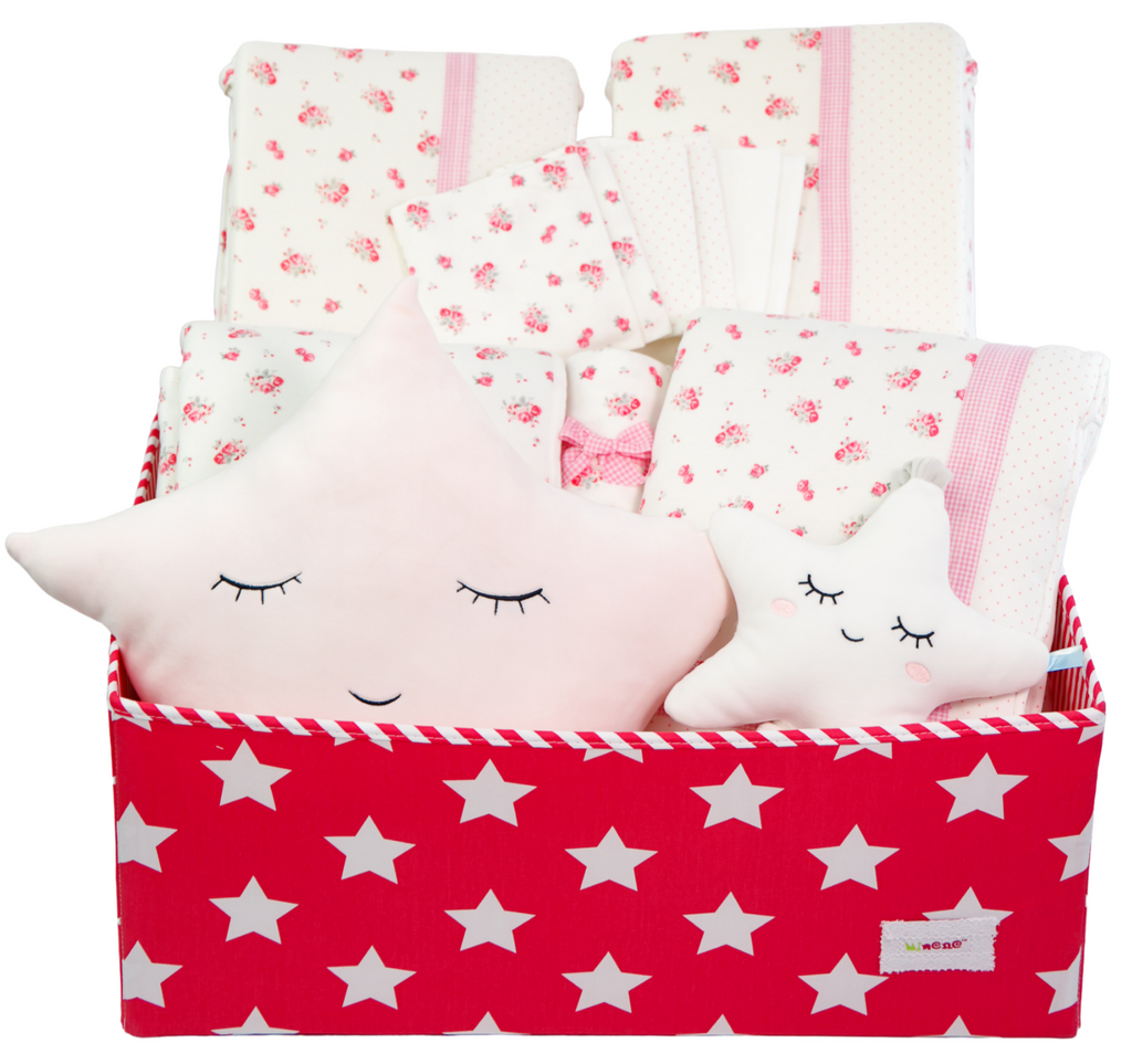 Special Cream & Pink Floral Bedding Gift Box