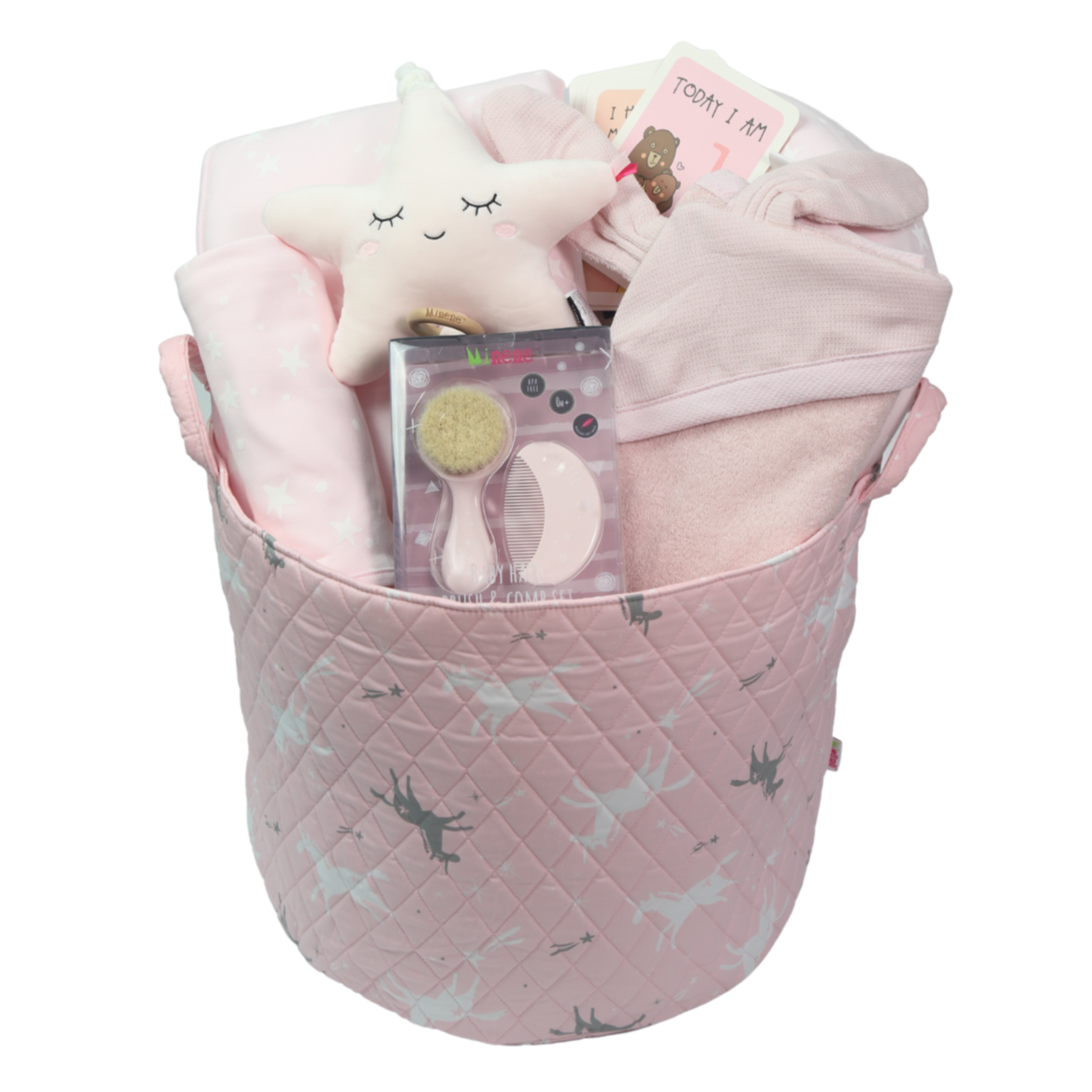 "Welcome A Little Princess "Gift Basket - Baby Pink Star!