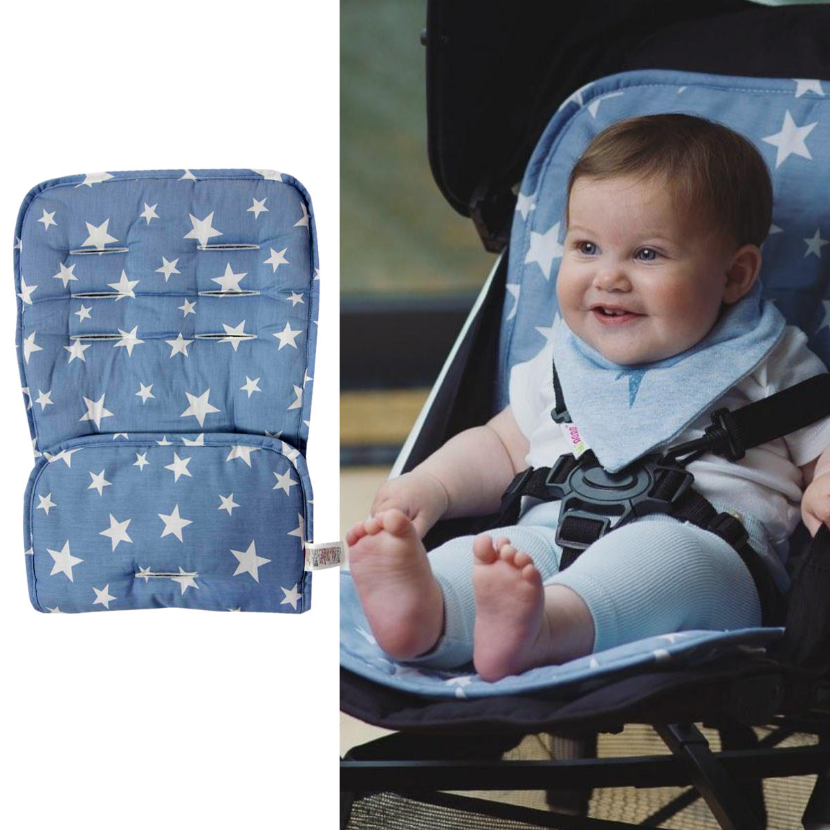 Reversible Pushchair & Car Seat Liner - Weave Cotton!