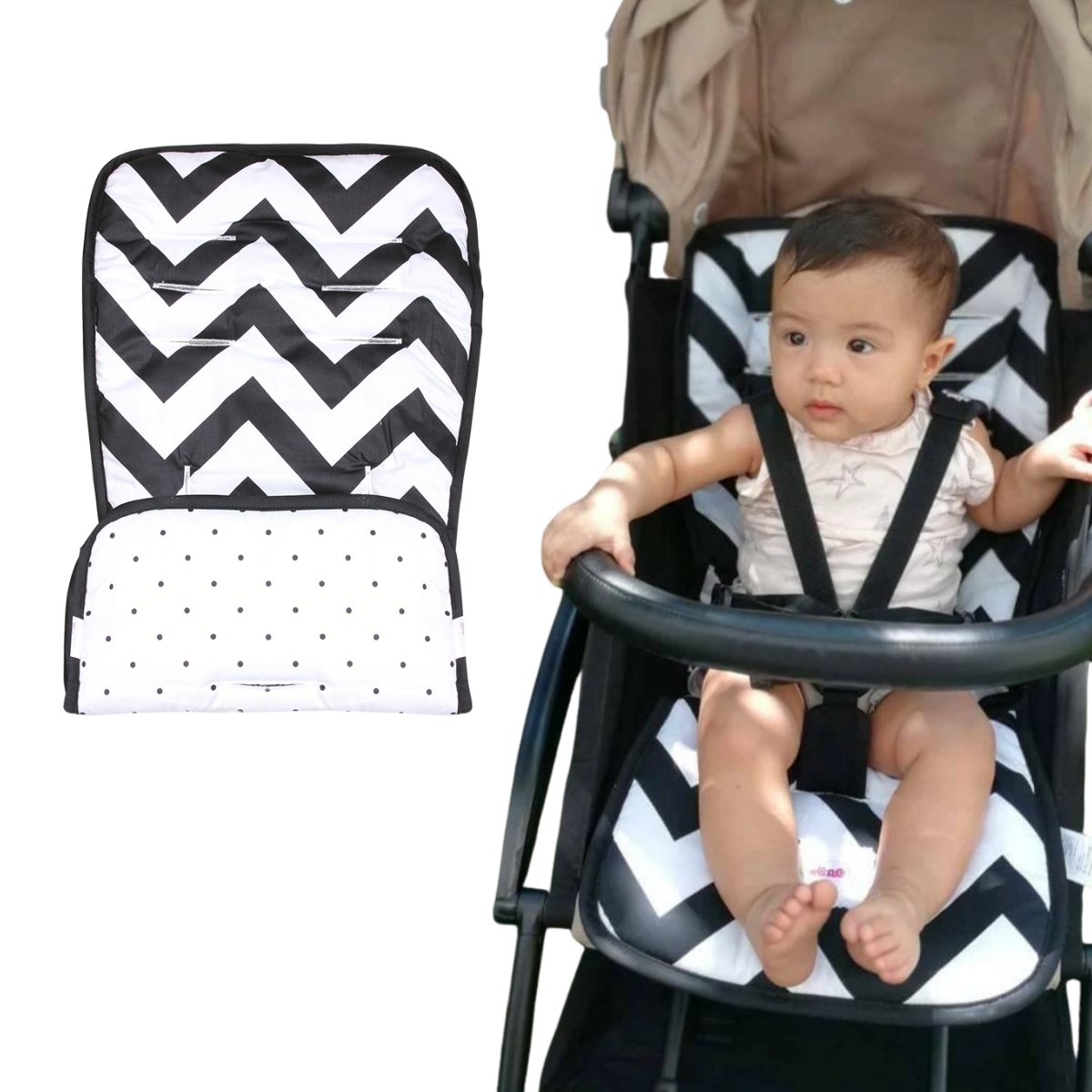 Reversible Pushchair & Car Seat Liner - Weave Cotton!