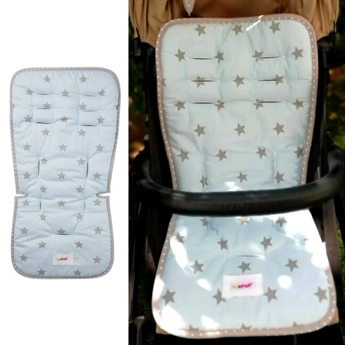 Reversible Pushchair & Car Seat Liner - Weave Cotton!
