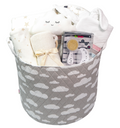 "Welcome To The World Little One" Gift Basket - Light Grey Cloud