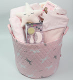"Welcome A Little Princess "Gift Basket - Baby Pink Star!