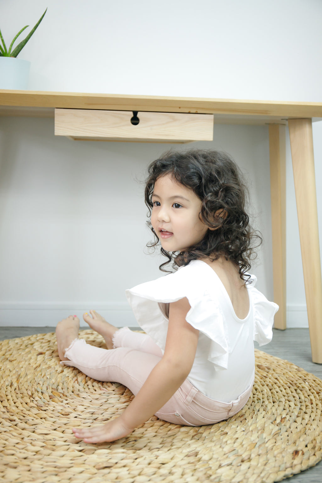 Bodysuit with Ruffle Sleeves