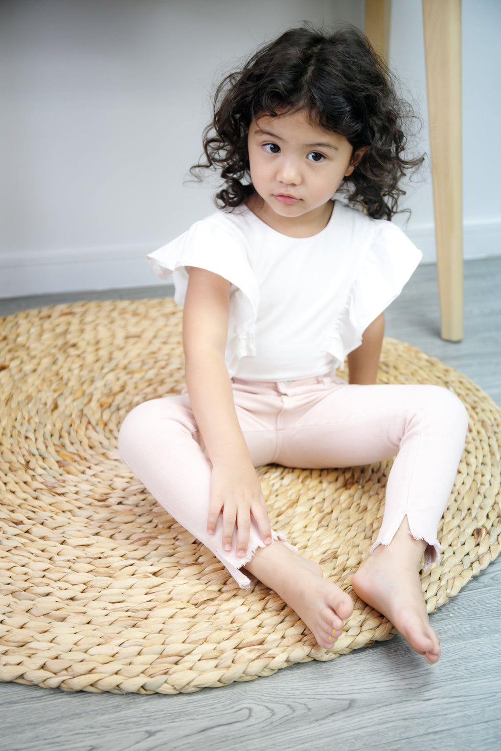 Bodysuit with Ruffle Sleeves