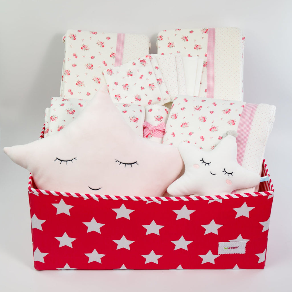 Special Cream & Pink Floral Bedding Gift Box