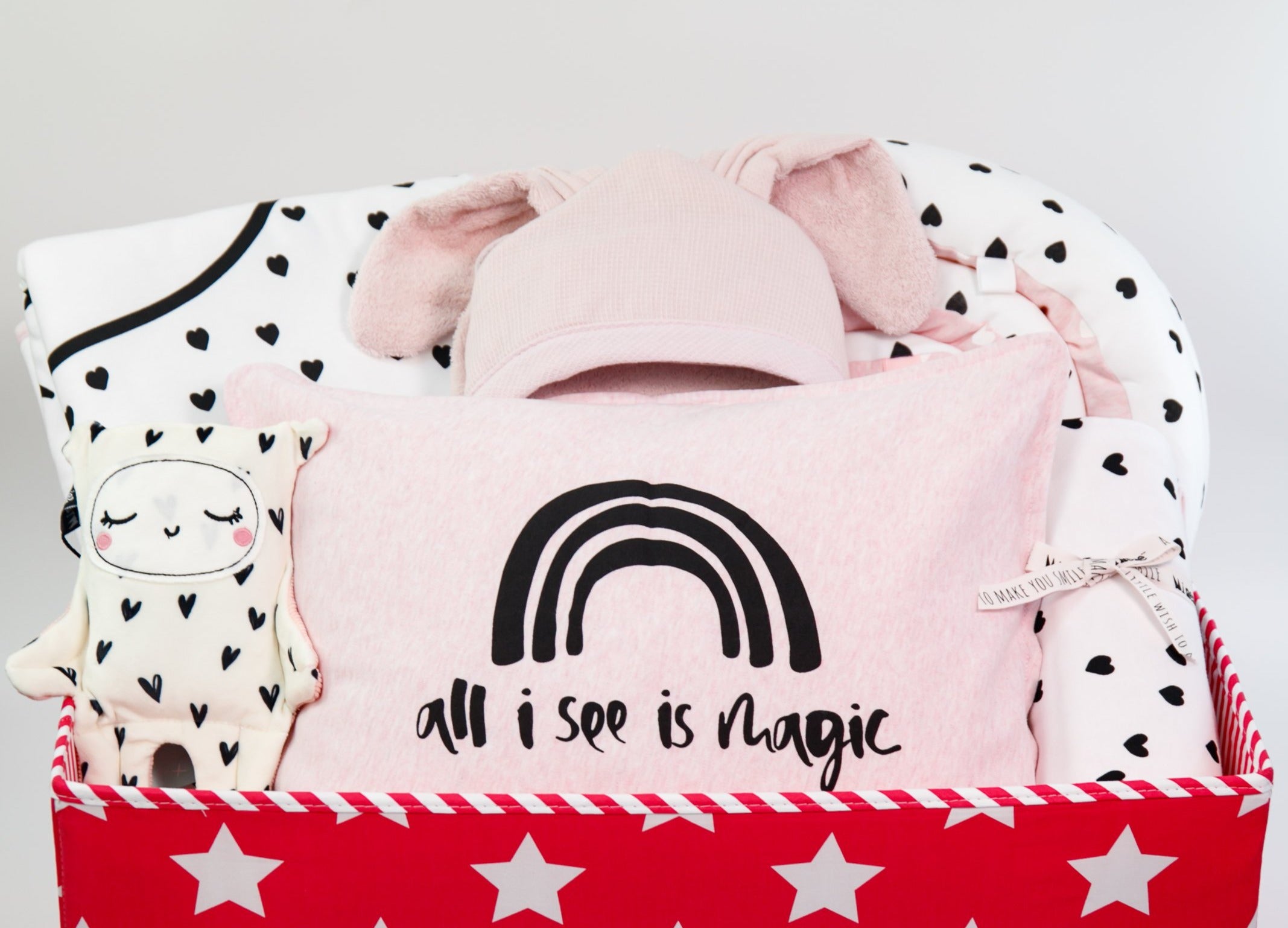Gorgeous Baby Pink Heart Bedding Gift Box