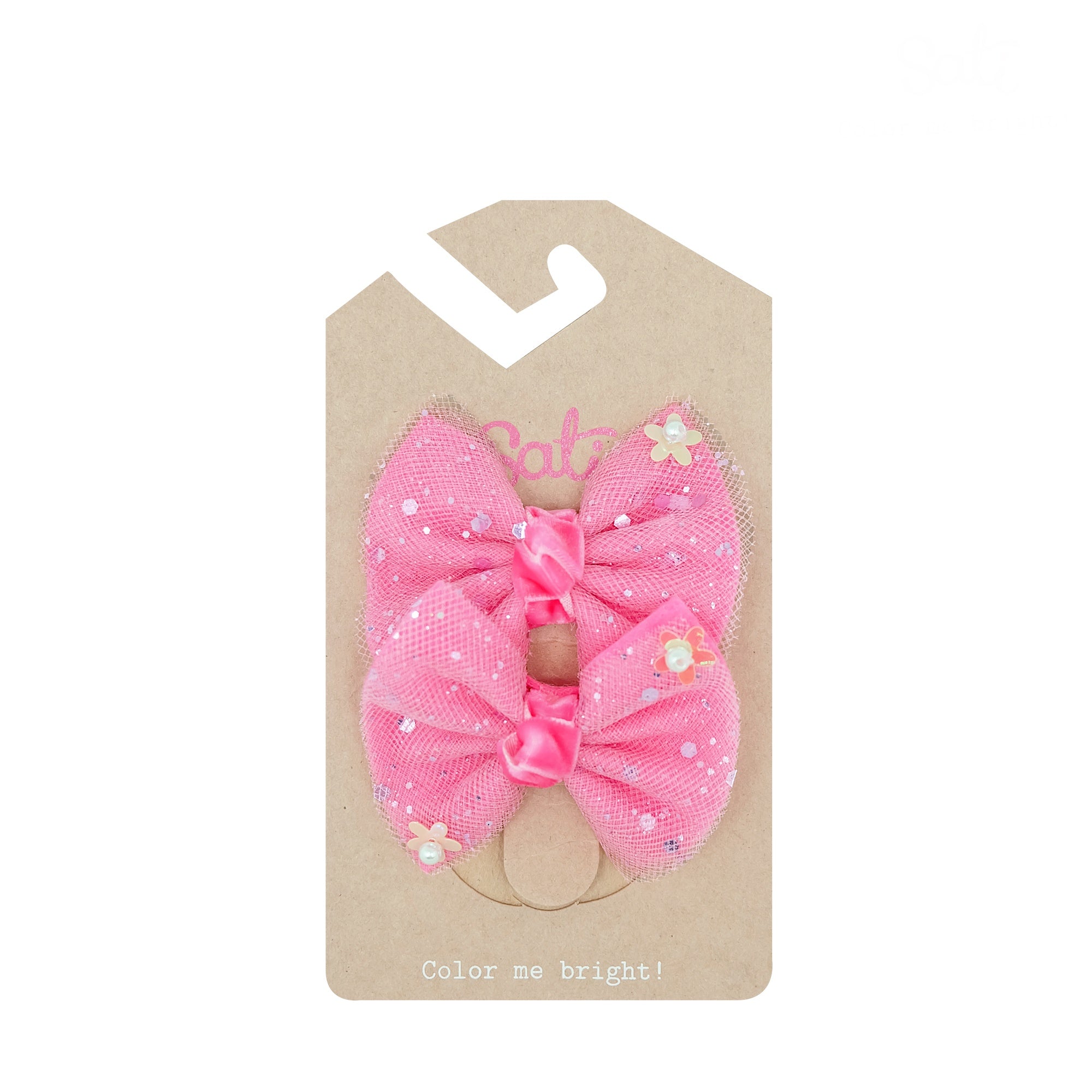 T. PONYBAND PINK BOW Hair Clip